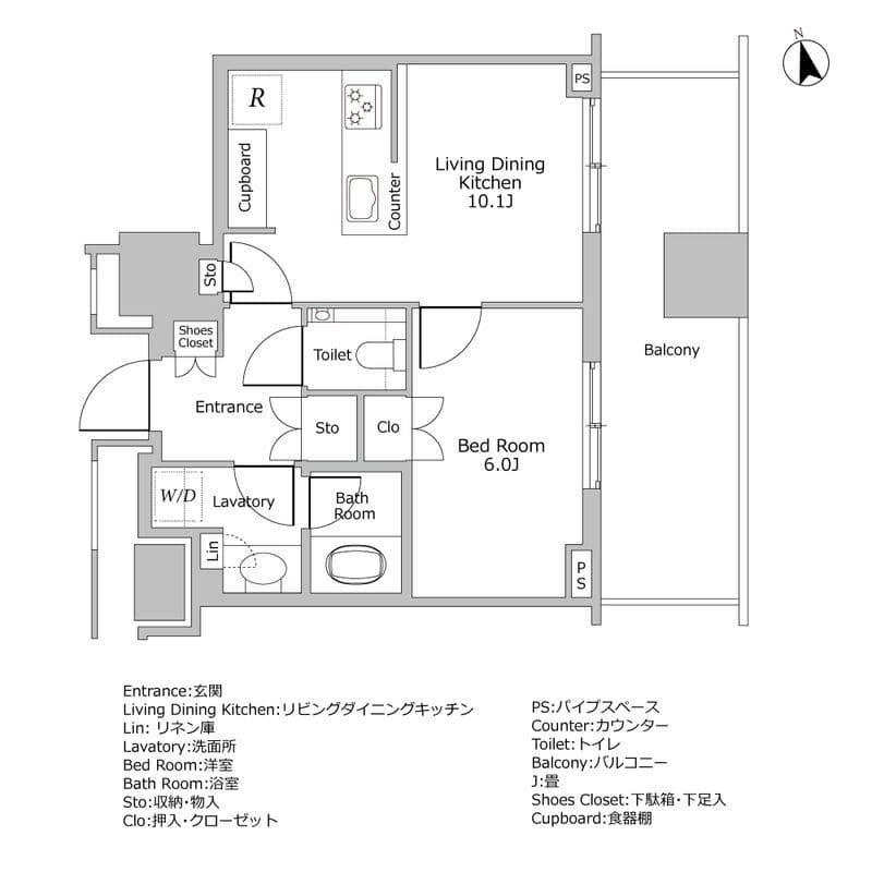 ブランズ渋谷桜丘 1802 間取り図