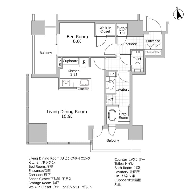 ブランズ渋谷桜丘 1811 間取り図