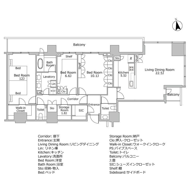 ブランズ渋谷桜丘 2501 間取り図