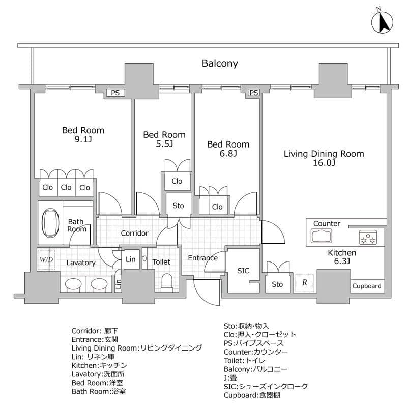 ブランズ渋谷桜丘 2607 間取り図