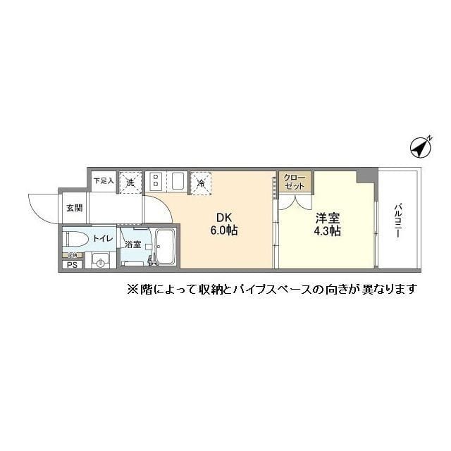 YSレジデンス代田橋 207 間取り図