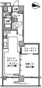トリニティー芝浦 1304 間取り図