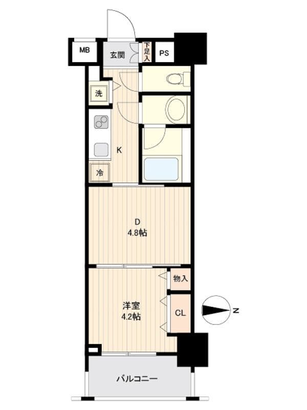 日神デュオステージ亀戸 402 間取り図