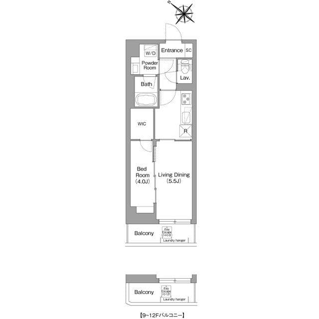 コンフォリア・リヴ豊洲キャナル 0504 間取り図