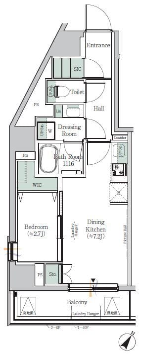 ONE ROOF RESIDENCE KIBA WEST 801