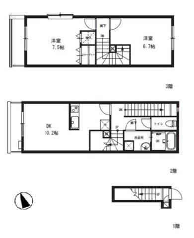 パティオ赤坂 203 間取り図