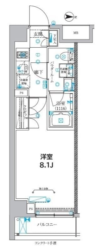 CREALpremier大島 101 間取り図