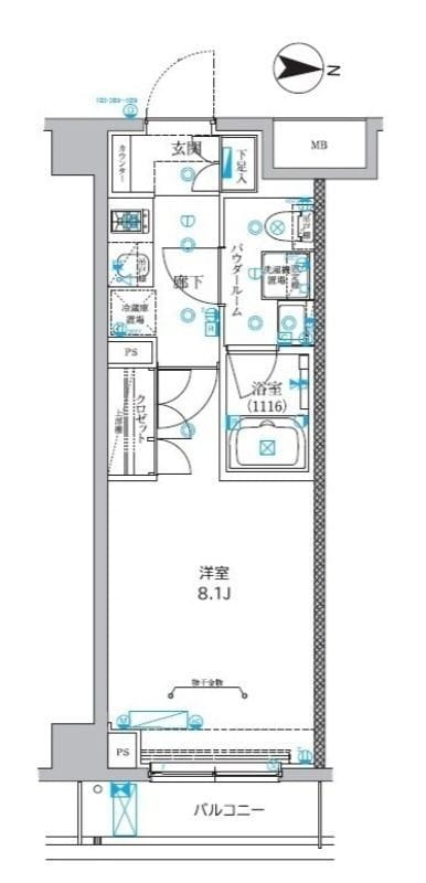 CREALpremier大島 103 間取り図
