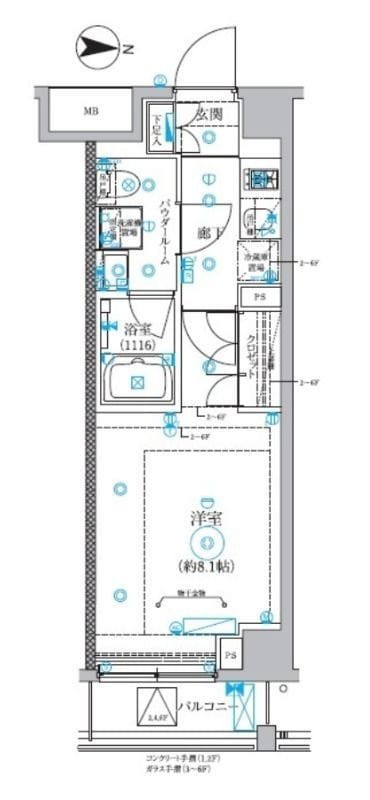 CREALpremier大島 208 間取り図