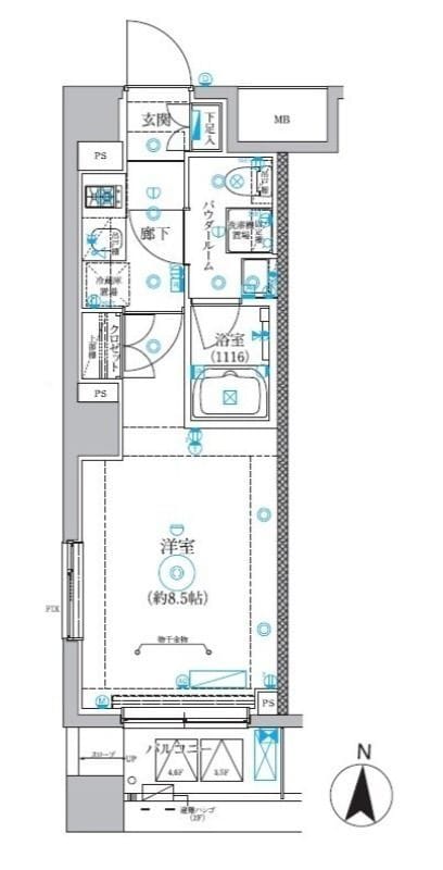 CREALpremier大島 301 間取り図