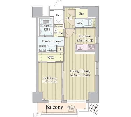 グロリアス西荻窪 302 間取り図