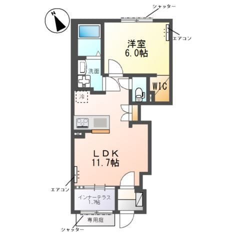 グリーンビレッジⅦ 101 間取り図