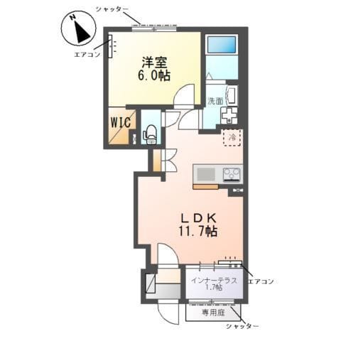 グリーンビレッジⅦ 102 間取り図