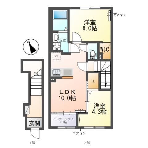 グリーンビレッジⅦ 203 間取り図