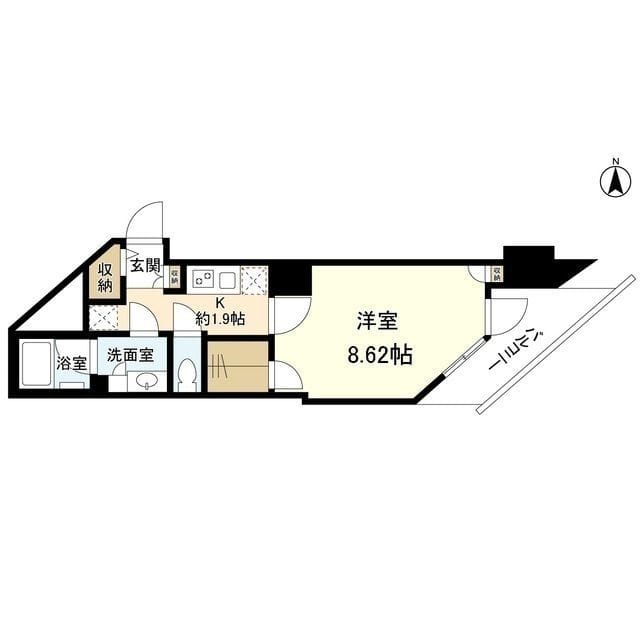 スタイリオ旗の台Ⅱ 403 間取り図