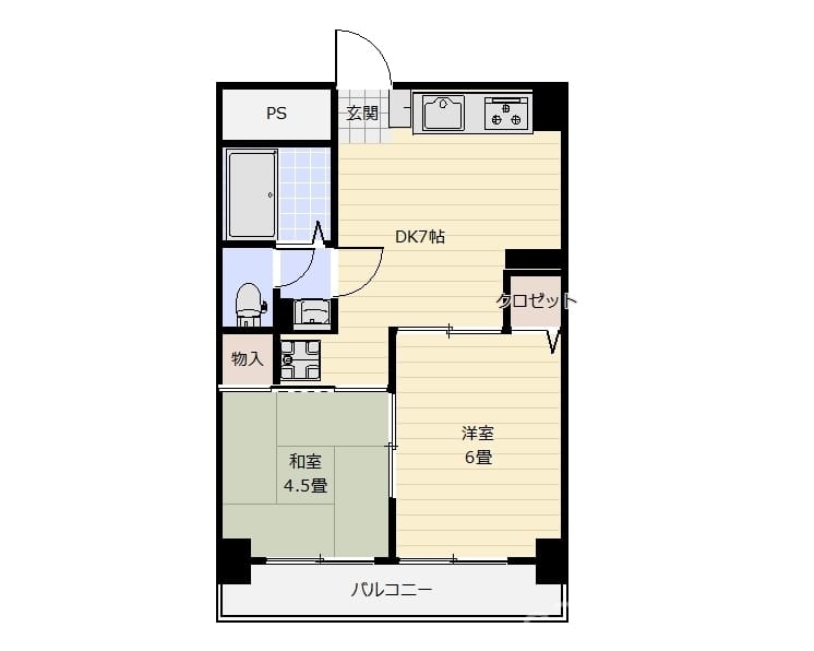 方南町コーポビアネーズ 708 間取り図