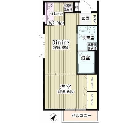 パーク西小山 101 間取り図