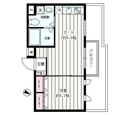 パーク西小山 403 間取り図