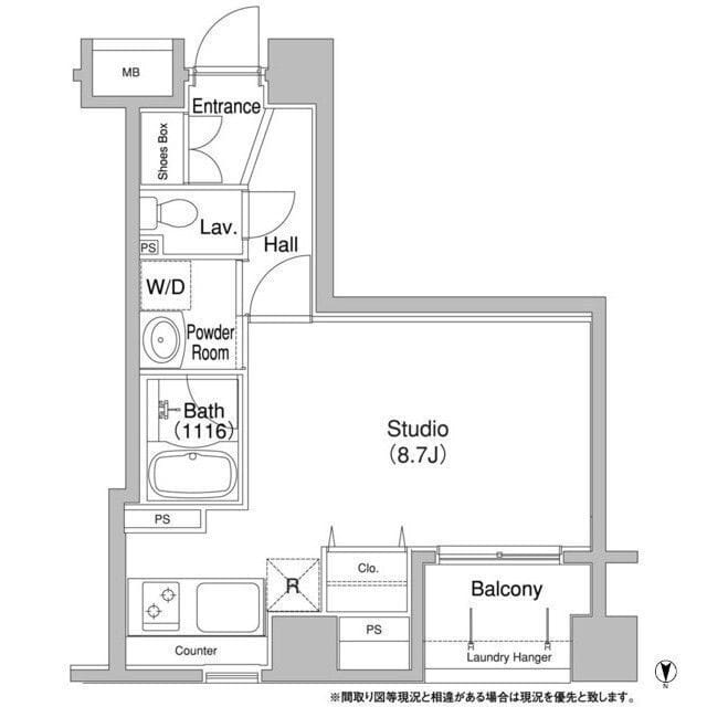 コンフォリア銀座EAST 0405 間取り図