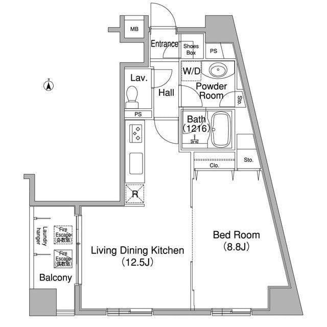 コンフォリア銀座EAST 0409 間取り図