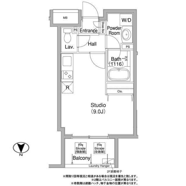 コンフォリア銀座EAST 0503 間取り図