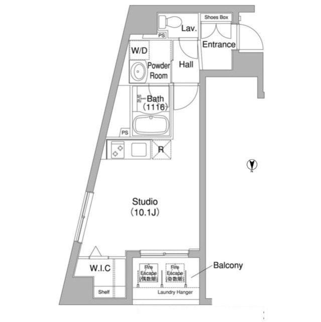 コンフォリア銀座EAST 0708 間取り図