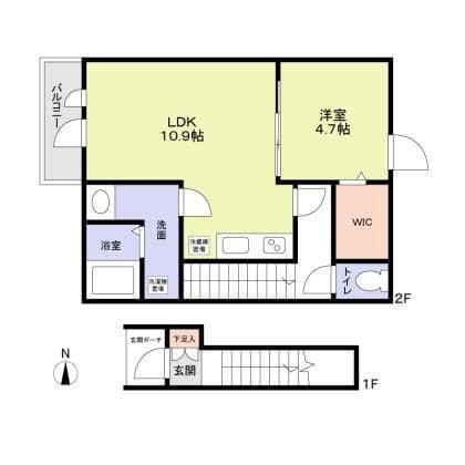 サンハイム上野毛 201 間取り図