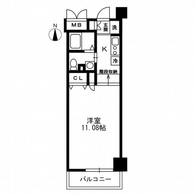 レジディア上野御徒町 1102 間取り図