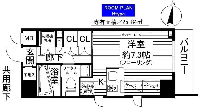 ステージファースト明大前アジールコート 504 間取り図