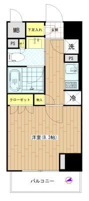 アリーチェ東高円寺 102 間取り図