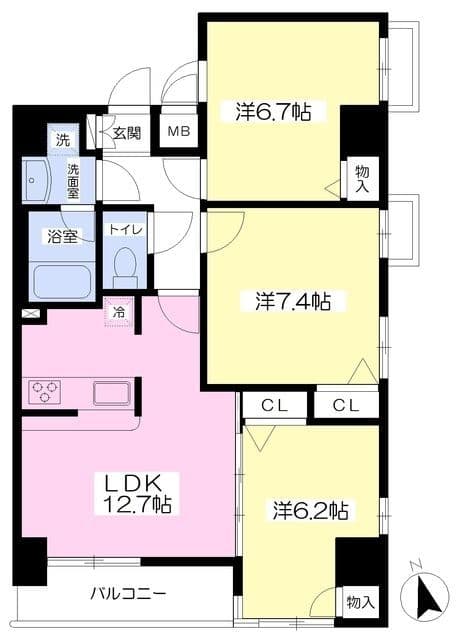 アーバントカチ1010 1002 間取り図