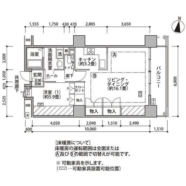 東雲キャナルコートCODAN18号棟 0321 間取り図