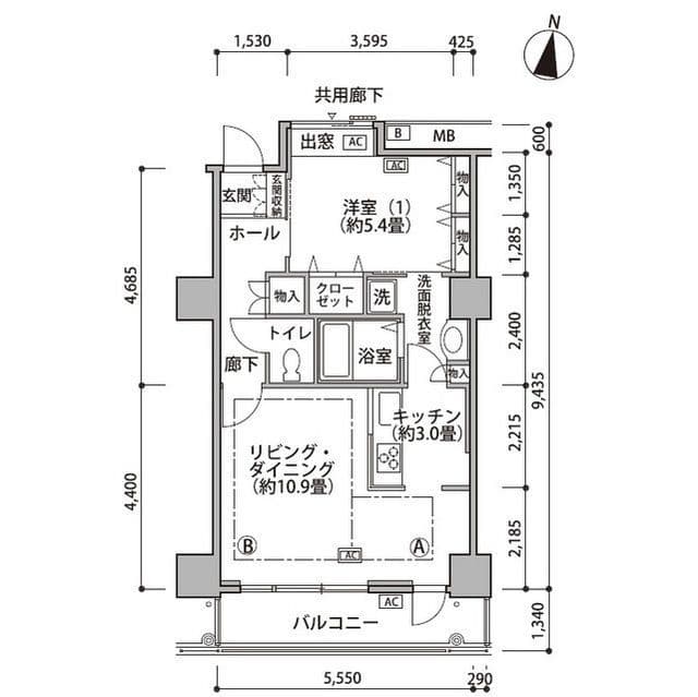東雲キャナルコートCODAN18号棟 0528 間取り図