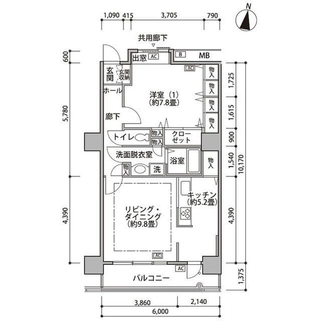 東雲キャナルコートCODAN18号棟 0708 間取り図