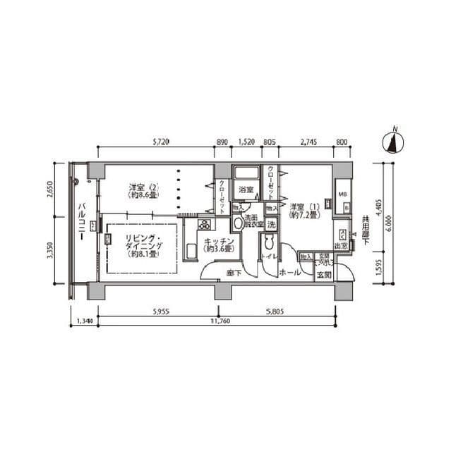 東雲キャナルコートCODAN18号棟 0803 間取り図