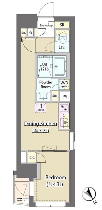 ラフォンテ田端 301 間取り図