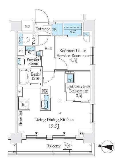 J.GRAN Court 品川西大井WEST 504 間取り図