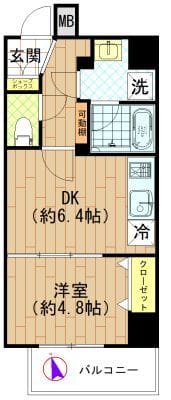 アリーチェ中野野方 201 間取り図