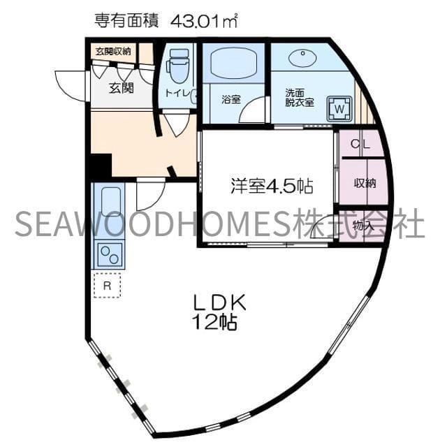 プルメリアガーデン 204 間取り図