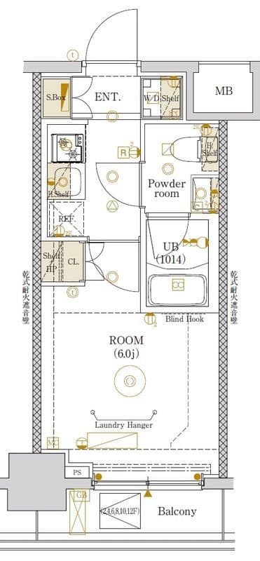 エストゥルース新小岩 1005 間取り図