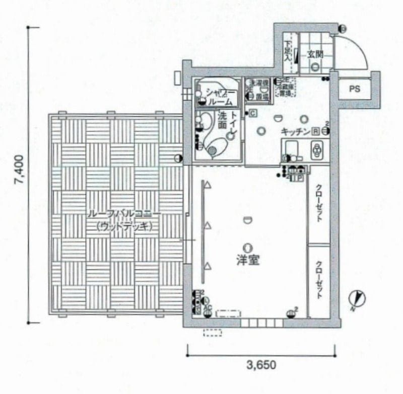 スカイコート学芸大学壱番館 503 間取り図
