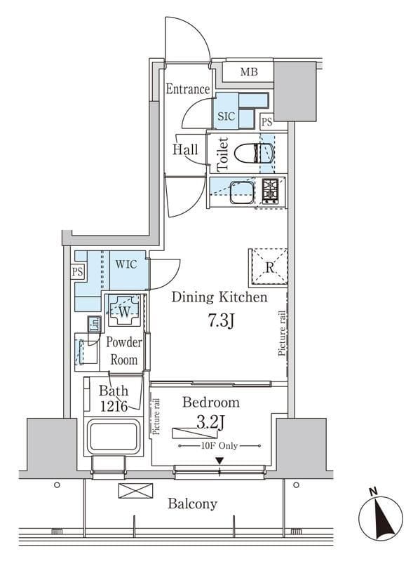 パークアクシス南青山七丁目 203 間取り図