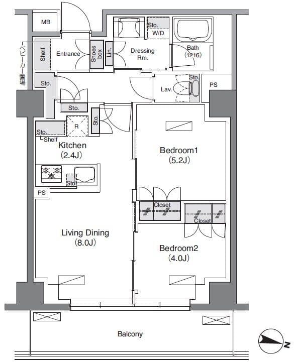 ソライエアイル練馬北町 502 間取り図