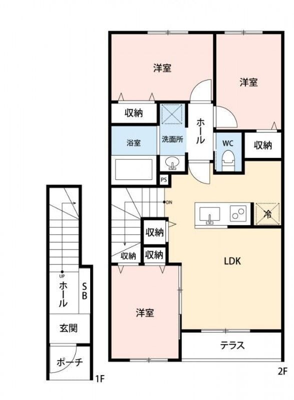 フルール・メゾン 201 間取り図