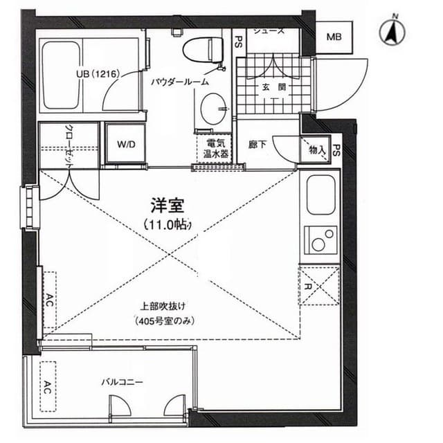 カーサ・デル・ソル小石川 0205 間取り図