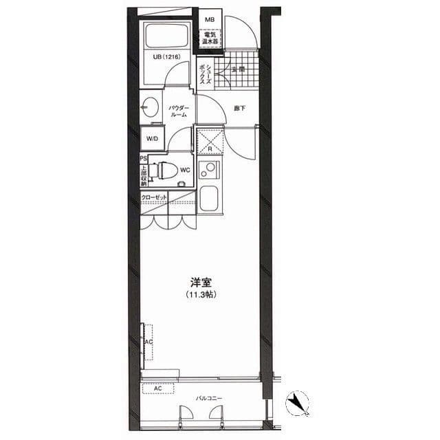 カーサ・デル・ソル小石川 0602 間取り図