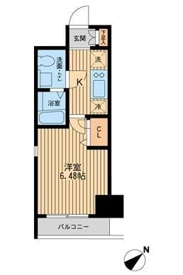 エコロジー潮見レジデンス 0505 間取り図