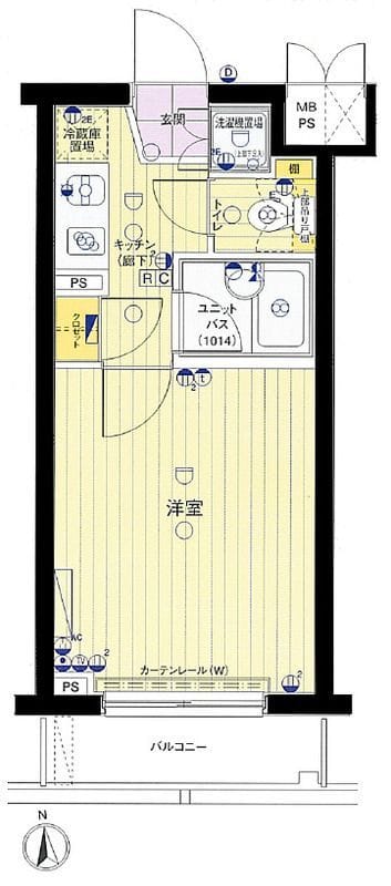 ルーブル早稲田弐番館 503 間取り図