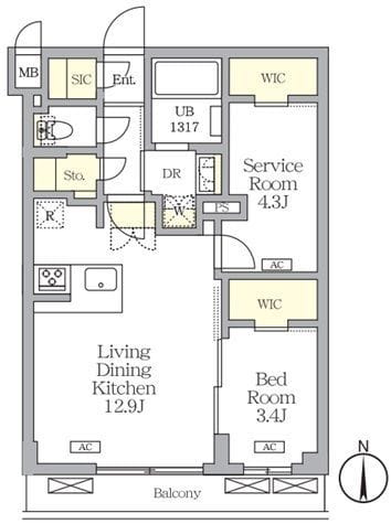 アジールコート都立大学 302