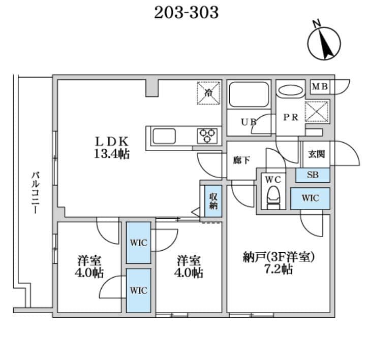 S-RESIDENCE富士見ヶ丘afford 303 間取り図